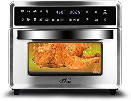 Artestia 26.4-QT Large Toaster Oven 10 IN 1 Air Fryer Digital Convection Countertop Ovens with Dehydrate and Reheat, Multifunction Toaster Oven Air Fryer Combo, 7 Accessories, 1800W