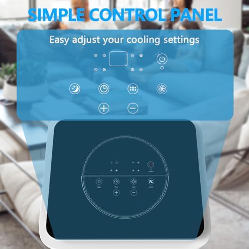 8000 BTU Portable Air Conditioner with Dehumidifier and Remote Control, AC for Apartment, Bedroom, Medium Rooms up to 350 Sq. Ft. in White