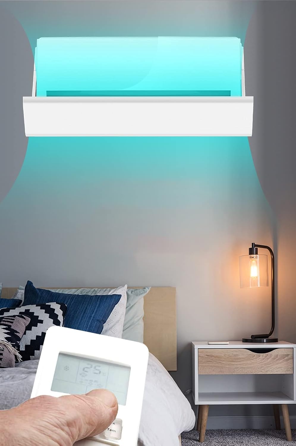 Air Conditioner Windshield, Wall-Mounted Anti-Direct Blowing Wind Deflector, Retractable Design, No Perforation Installation for Optimal Comfort