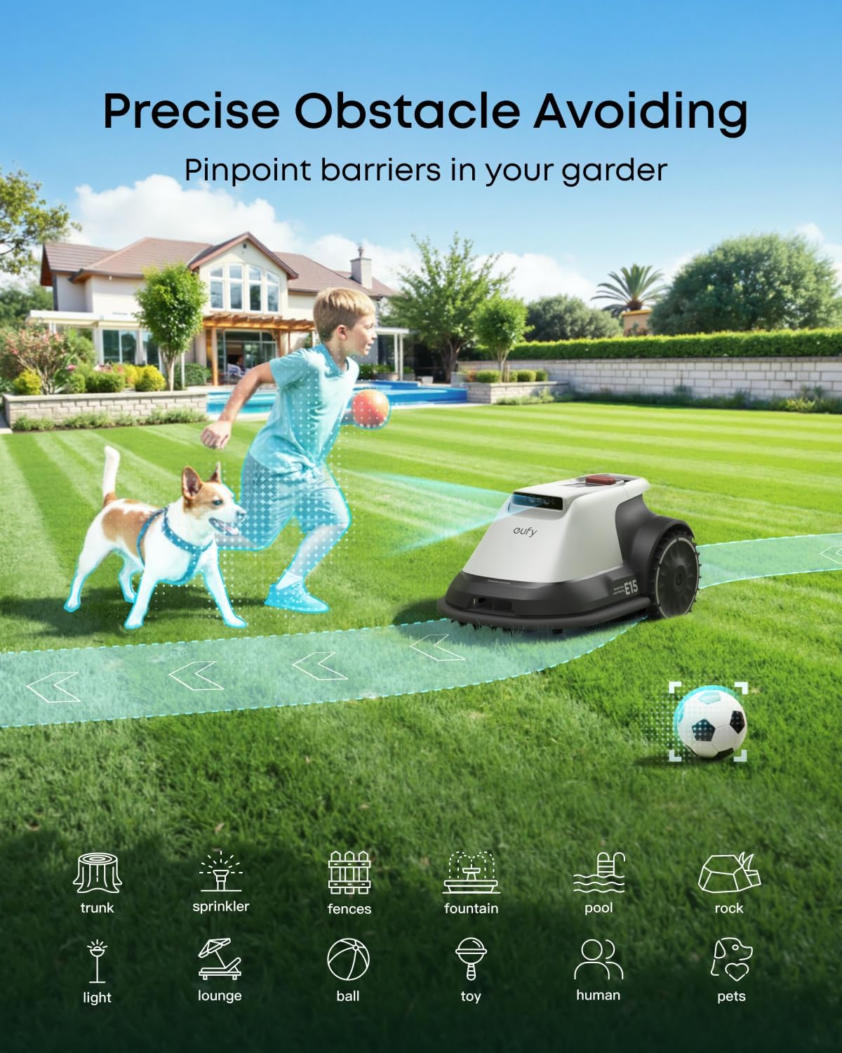 eufy Robot Vacuum 11S Max E15 Robot Lawn Mower with 0.2 Acres