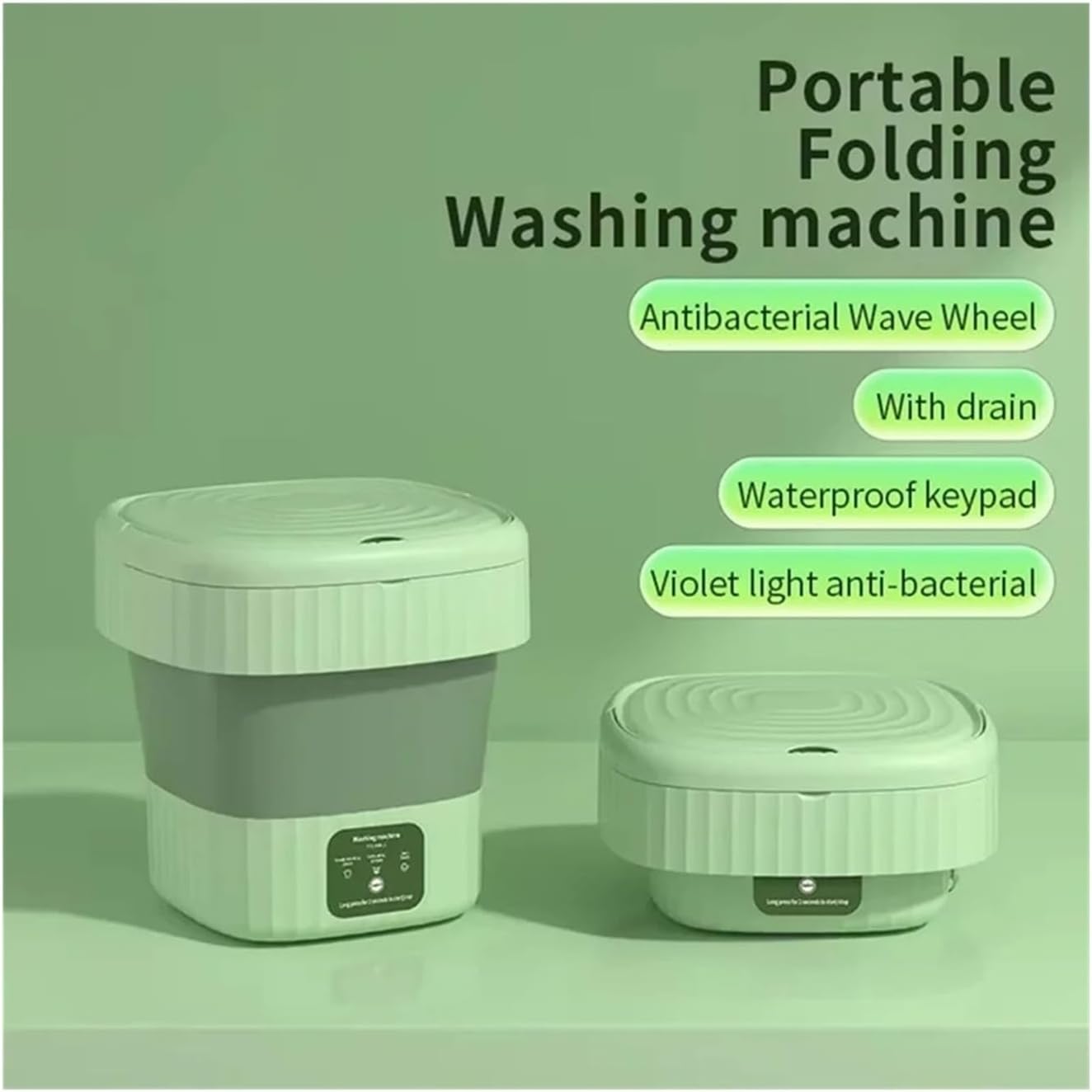 Compact Laundry. Compact 8L Folding Washing Machine Clothes Portable Laundry Bucket For Travel .Portable(Yellow)