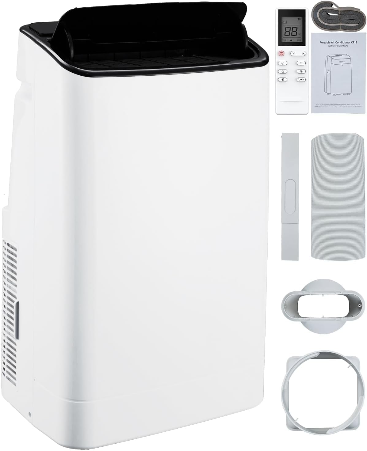 14,000 BTU Portable Air Conditioner - Cools Up to 700 Sq.Ft, 3-in-1 Energy Efficient AC,Portable with Casters for Large Rooms, Campervans, Offices