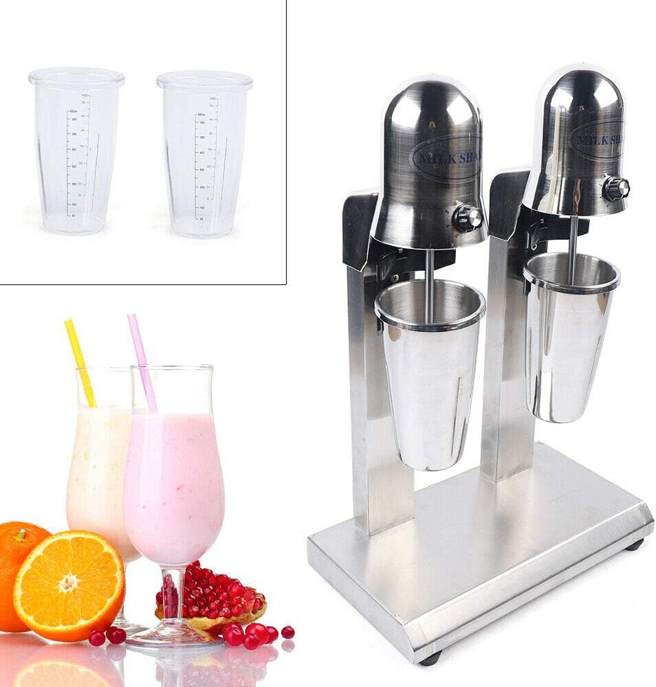 Commercial Electric Milk Shaking Machine Milkshaker Blender Stainless Steel Drink Mixer 1/2/3 Heads 110V (2 Heads)
