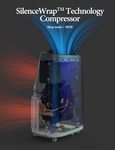 Air Conditioners Portable 14,000 BTU, Room Air Conditioner for 700 sq.ft. Remote Control & Fast Cooling for Bedroom, Dorms, Indoor Rooms - Gray