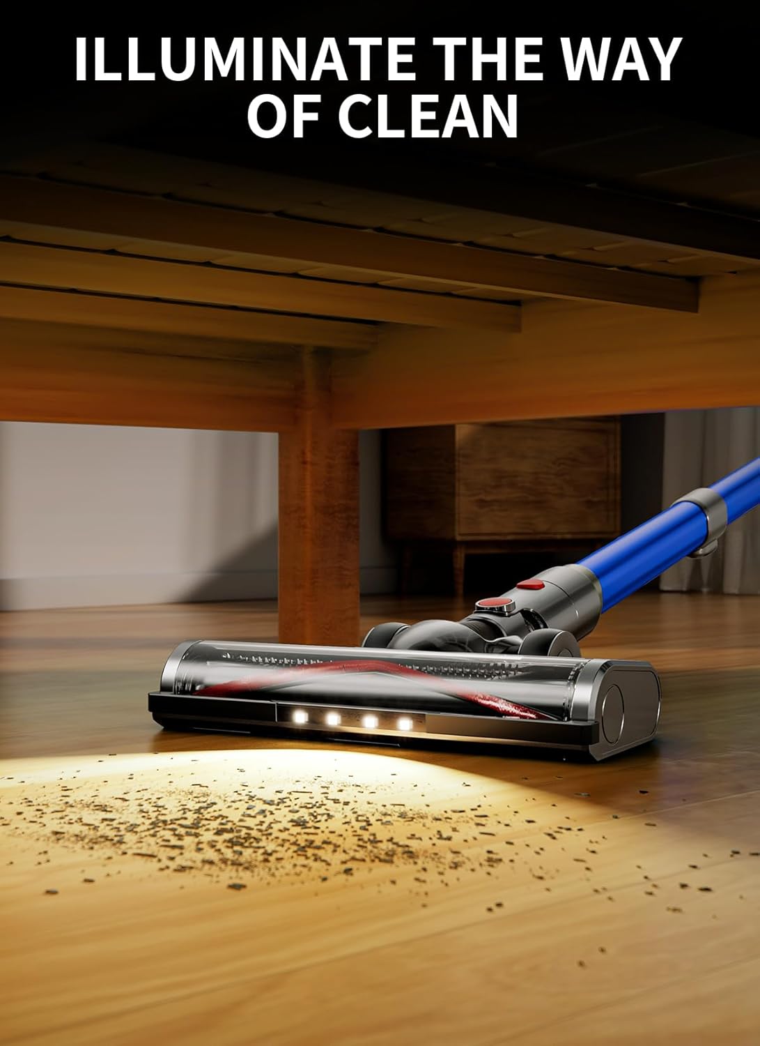 Cordless Vacuum Cleaner, 580W 50Kpa Powerful Stick Vacuum, Up to 70Mins Rechargeable Battery, Vacuum Cleaners for Home Anti-Tangled Lightweight Handheld for Hardwood Floor, Carpets, Pet Hair