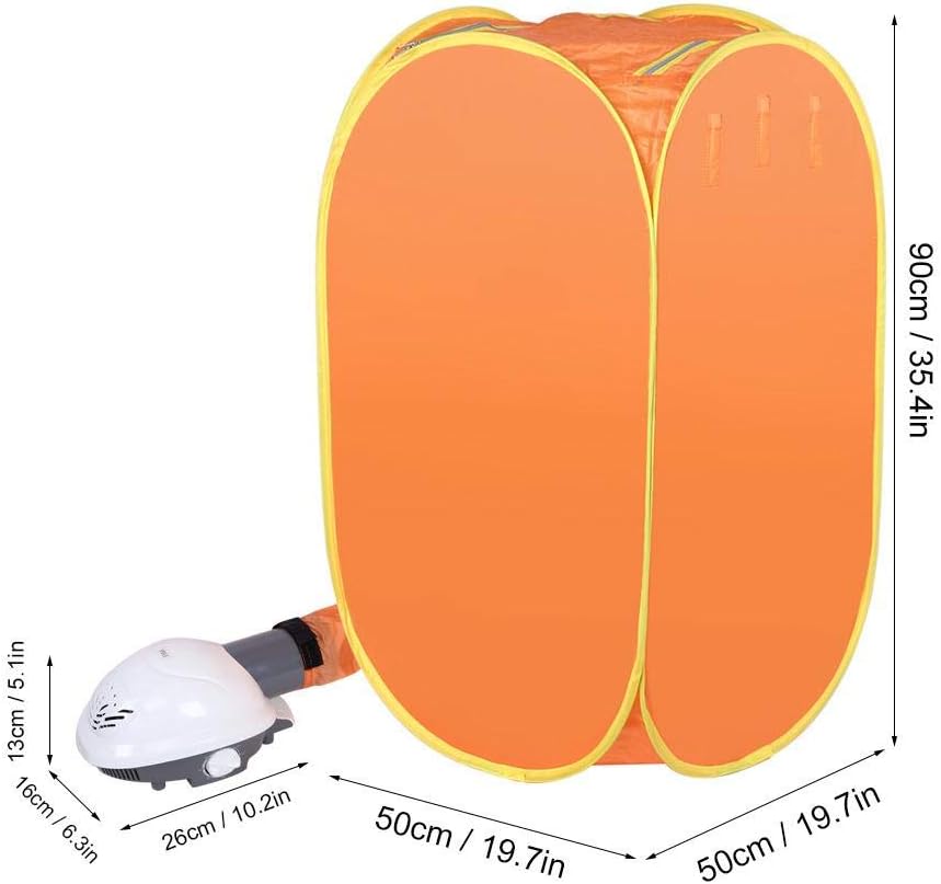 Clothes Dryer, 800W Portable Folding Electric Air Drying Clothes Dryer Clothing Dryer Heater Drying Rack Cover Laundry Clothes Dryer Heater for Home & Dorms(US)