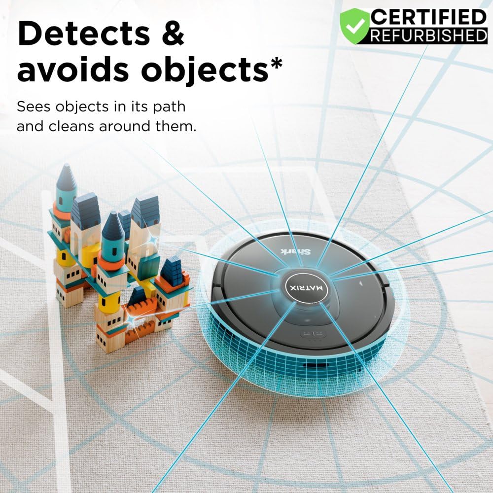 Shark RV2300S Matrix Self-Empty Robot Vacuum Bundle with 2 YR CPS Enhanced Protection Pack, Black, CRTE99SRKRV2300SRB (Renewed)