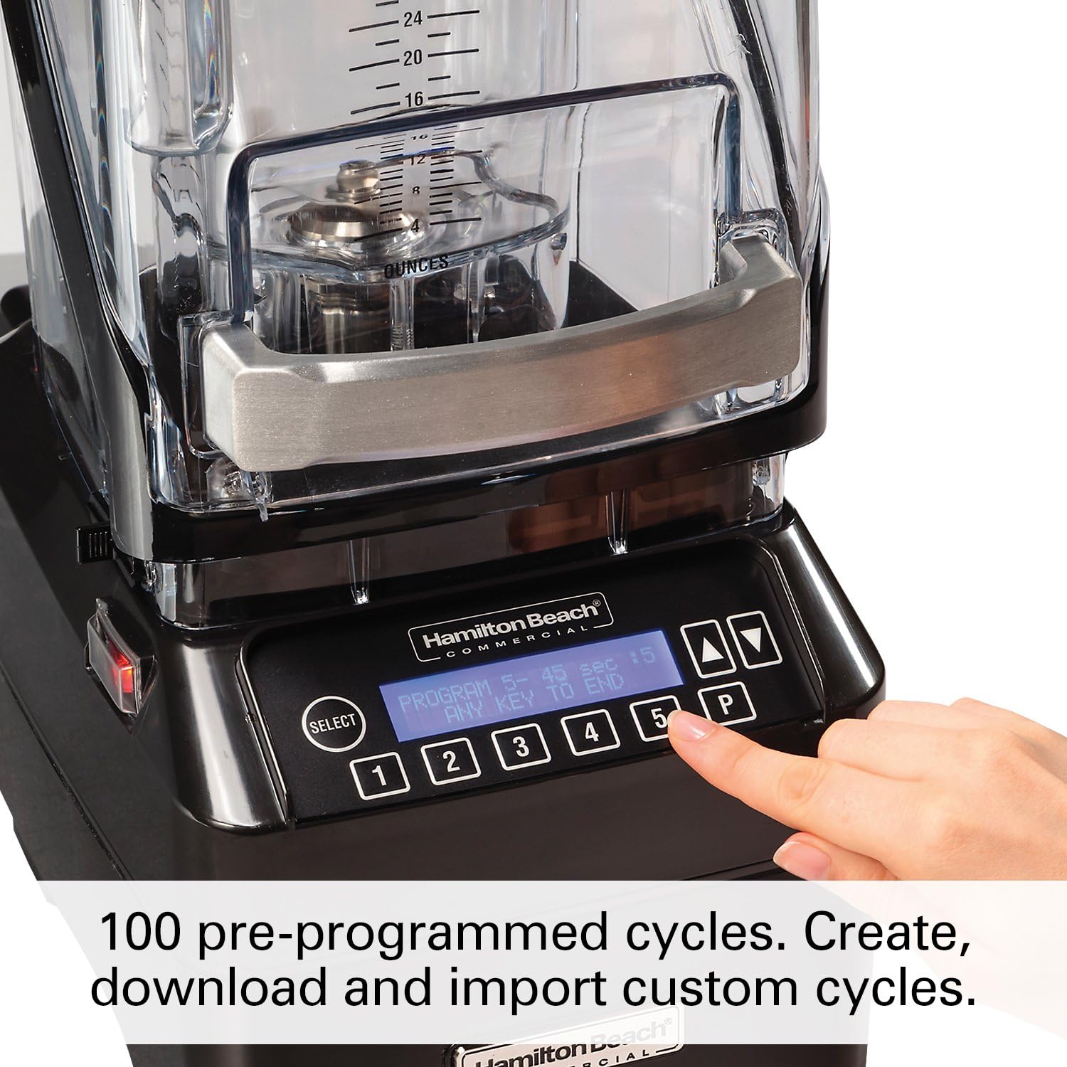 Hamilton Beach Commercial The Eclipse Blender, 64 oz./2L, 3 hp, Quiet Blend Technology, 120 Volt, 18.5