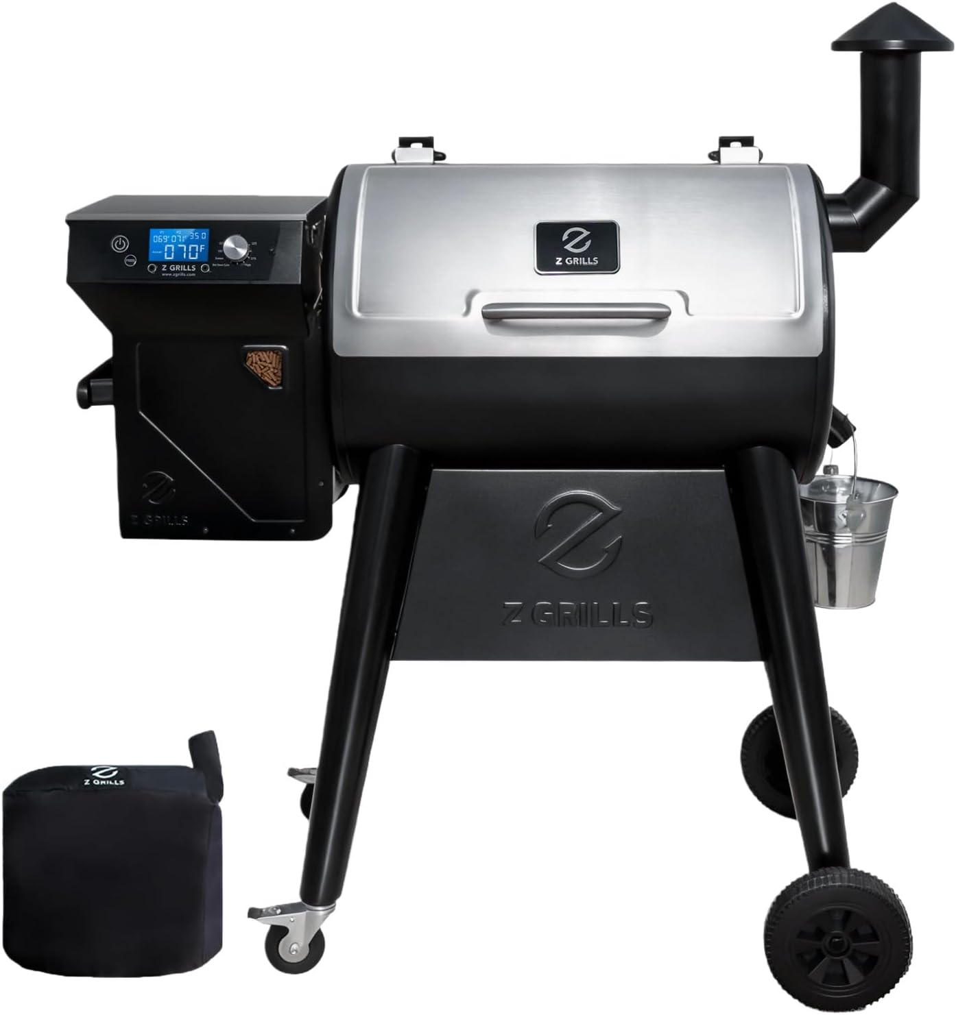 Z GRILLS Electric Wood Pellet Grill Smoker with PID 3.0 Controller, 450°F Max Temperature, 8-in-1 Outdoor Grill & Smoker, 459 Square Inches Cook Area, Meat Probes, Rain Cover (450E PRO)
