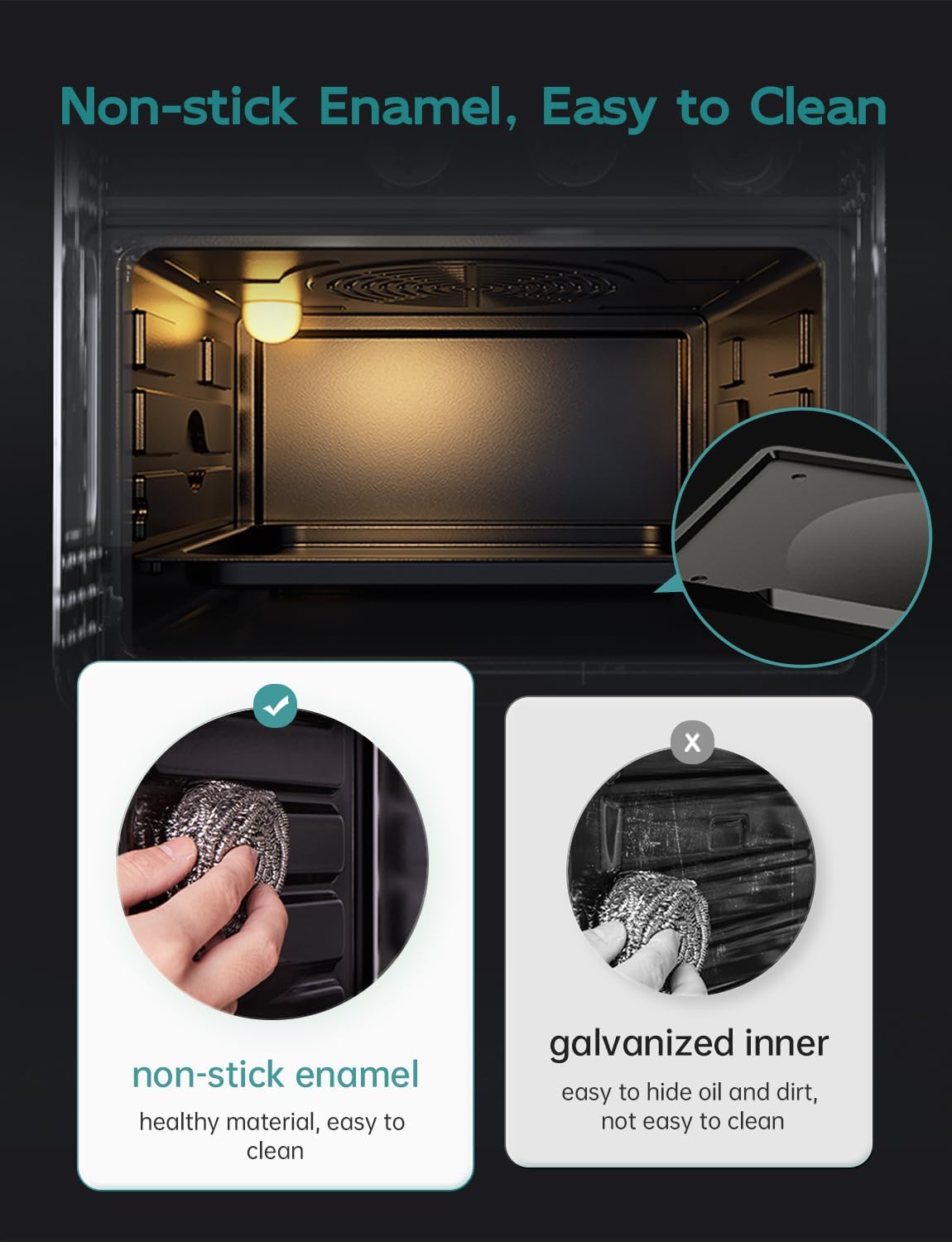 Neretva [21 QT& 6-in-1] Toaster Oven & Air Fryer, Compact Toaster Ovens Countertop with 5 Slices 1500W Rapid Heat Air Fryer Toaster Oven Combo Stainless Steel for Bake/Toast/Broil/Air Fryer/Defrost