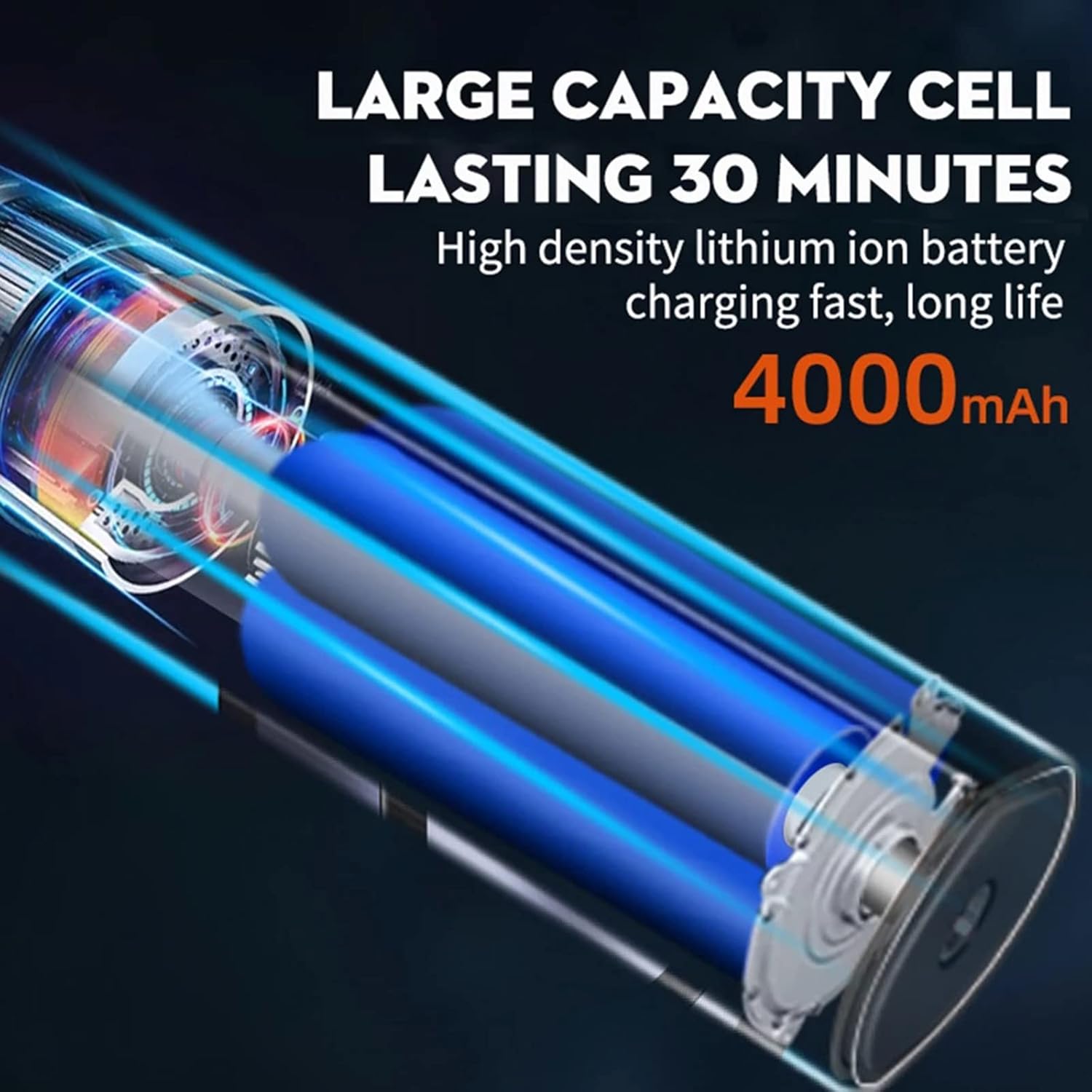 Portable Car Vacuum Cleaner 9000Pa Handheld Dry/Wet Dust Cleaner for Car Interior, Home, Office,Black,Wireless