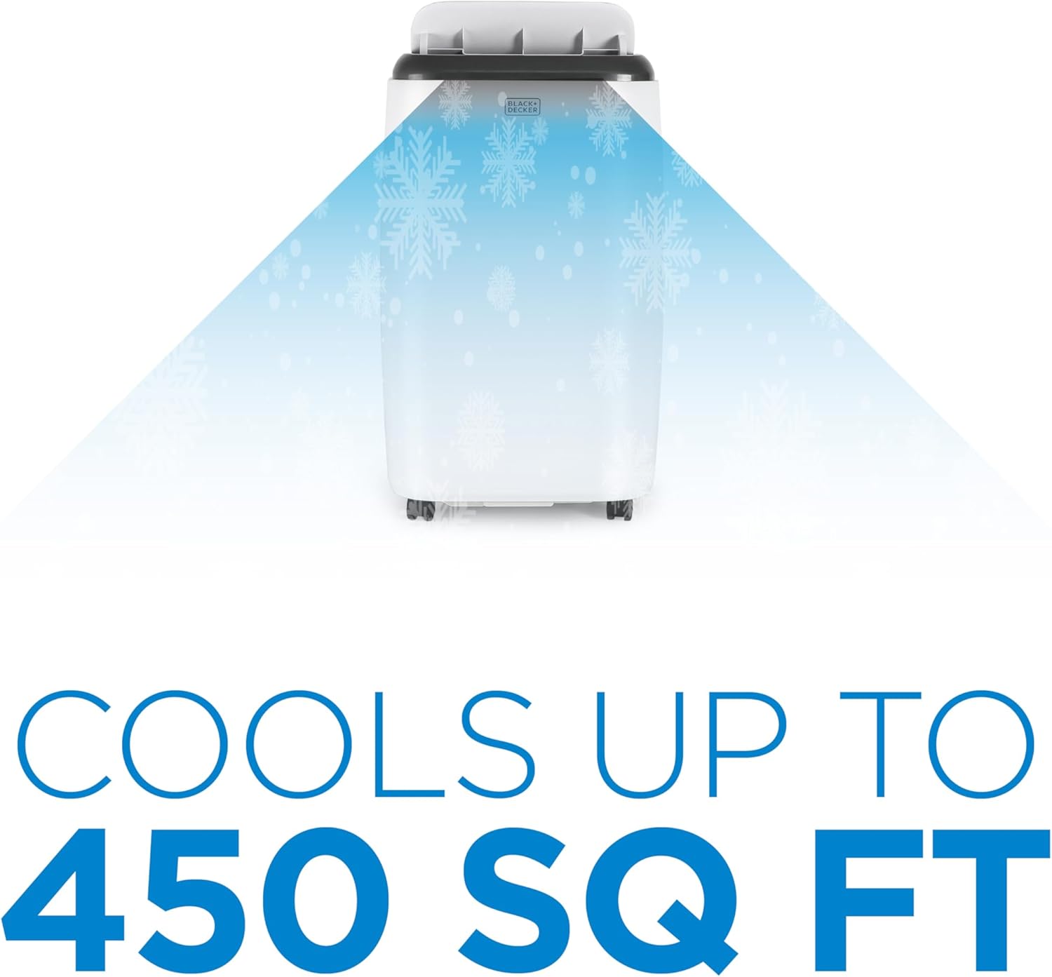 BLACK+DECKER Portable Air Conditioner, 10,000 BTU for Rooms Up To 450 Sq. Ft., Portable AC with Full Function Remote Control & Window Kit, BPT06WTB, White