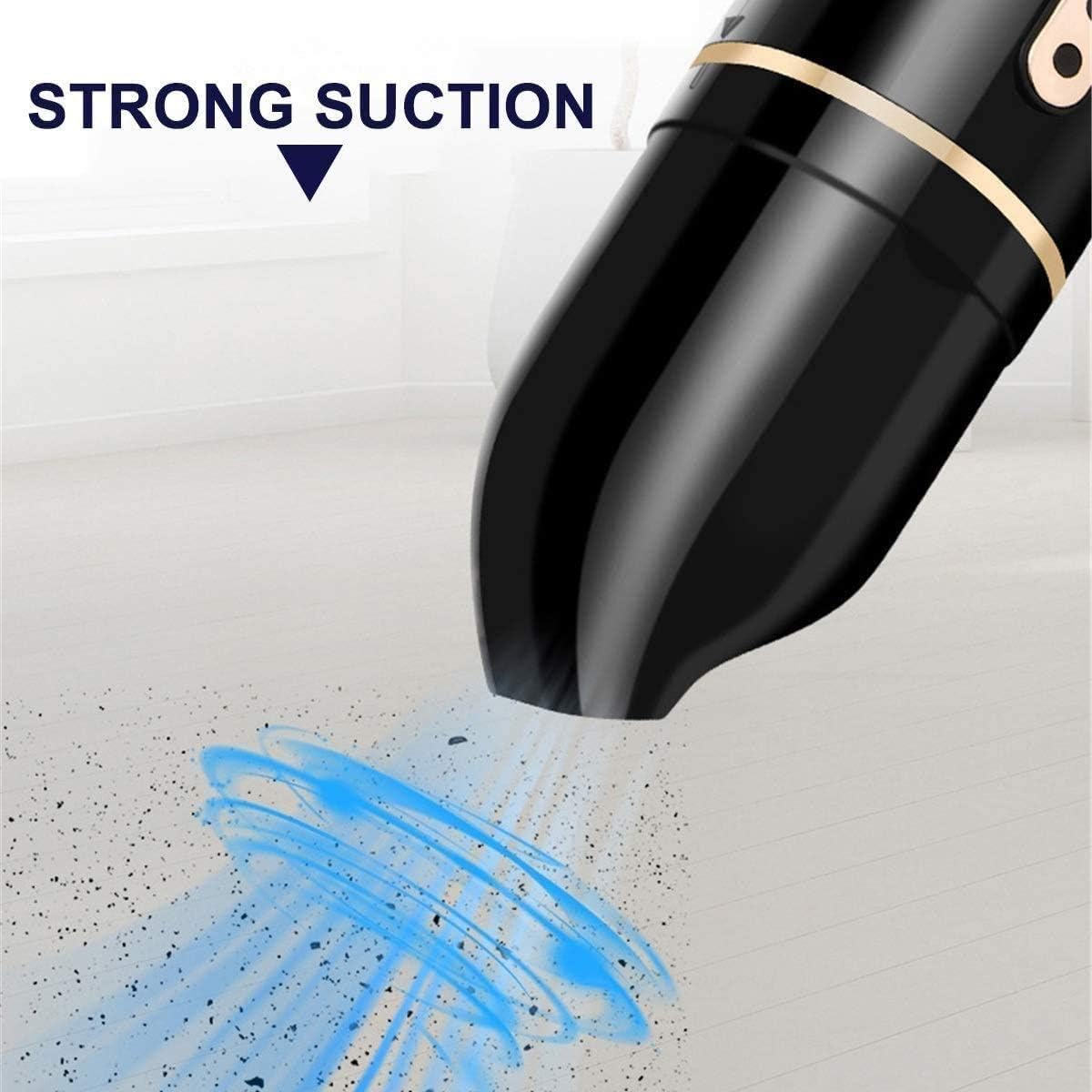 Handheld Vacuum, Hand Vacuum Cordless with Powerful Cyclonic Suction, Handheld Vacuum Cordless Powered with Rechargeable Quick Charge Tech, Lightweight Dry for Home and Car Cleaning