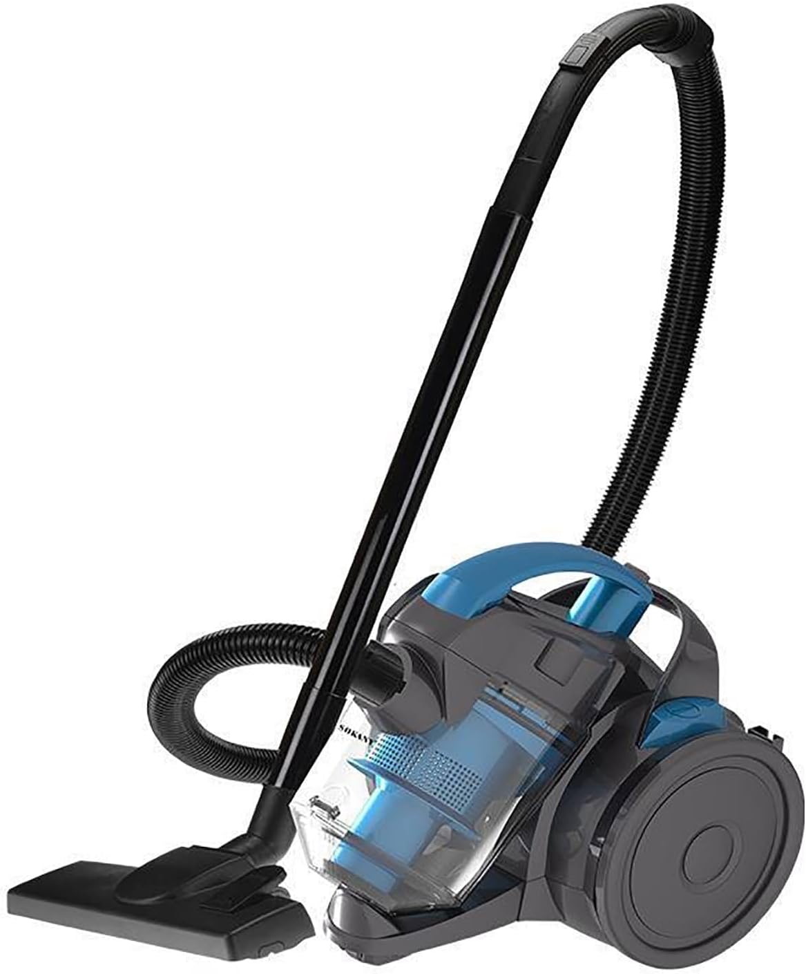 Bagless Cylinder Vacuum Cleaner Bagless Canister Vacuum Automatic Cord 1.5L, 5m Power Cord, 4 stage HEPA filter for Dust,37.5x25.5x27.5cm