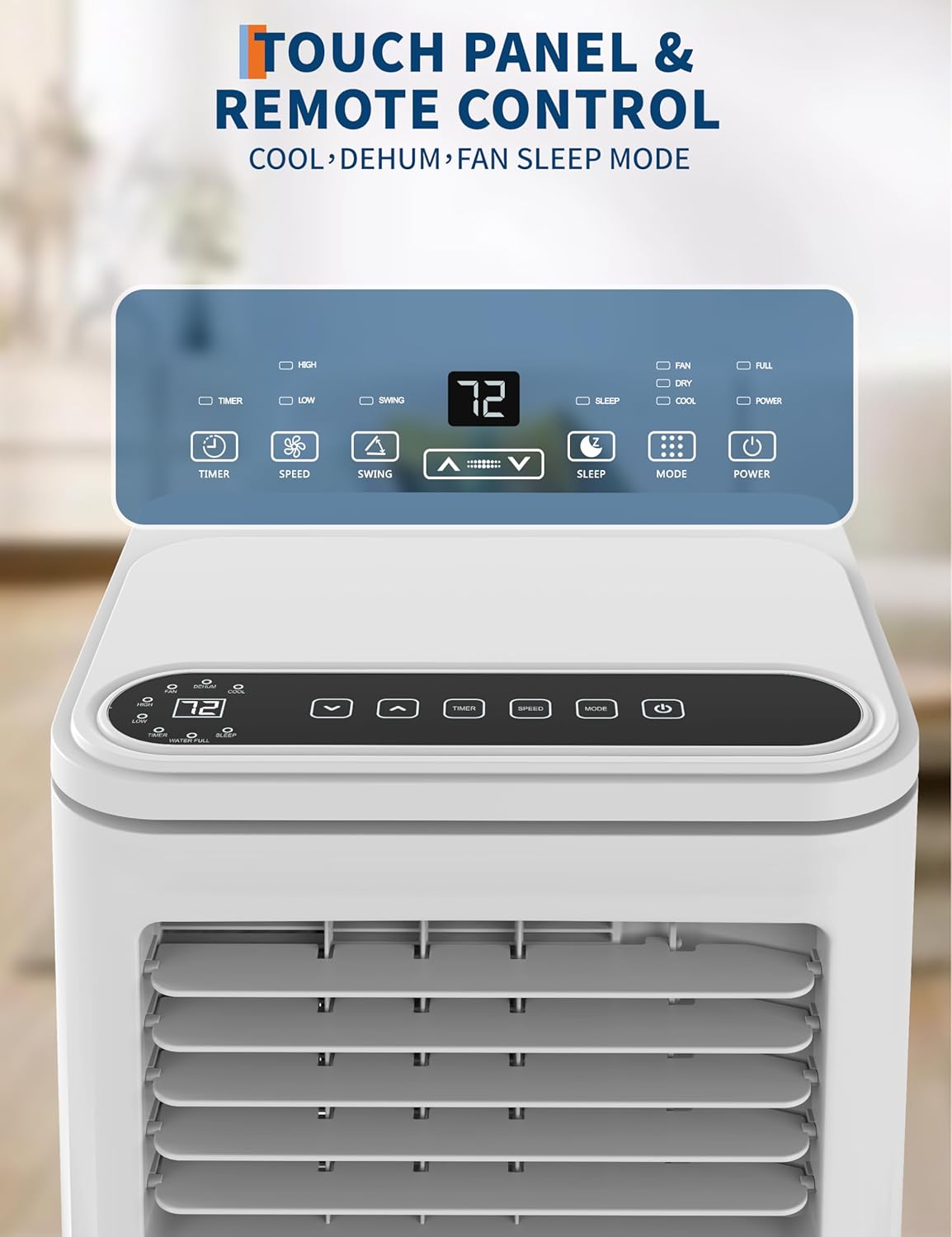 Portable Air Conditioners, 10000 BTU Air Conditioner for Room Up to 450 Sq.Ft, 24H Timer, Remote Control, Dehumidifier, 3 in-1 AC Unit with Window Kit for Bedroom, Indoor Rooms, Home Office