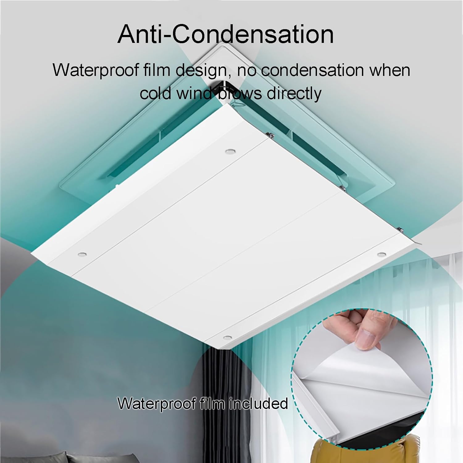 Air Conditioner Deflector Air Vent Deflector Air Deflector Outlet,Cooled Baffle Wind Direction Telescopic for Home