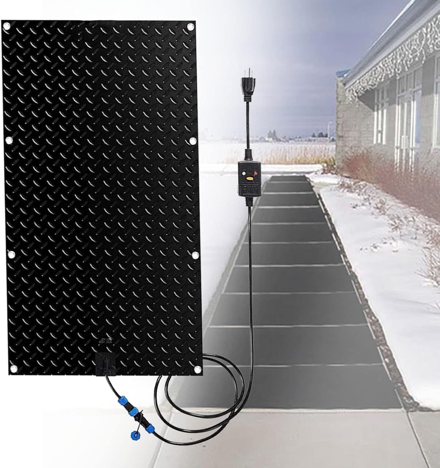 Heated Driveway mats, Non-Slip Heated Mats, Outdoor Snow Melting Mat, Snow Melting Mats for Stairs, for Narrow Walkways Garage Tunnel (Size : 30 * 60in(76.2 * 152.4cm))