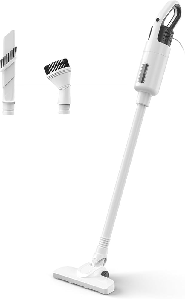 Lightweight Stick Vacuum Cleaner with HEPA Filter, 15000pa Powerful Suction Handheld Vacuum Corded Upright Vacuum Cleaner with Attachment, 400W Household Stick Vacuum for Pet Hairs Hardfloor