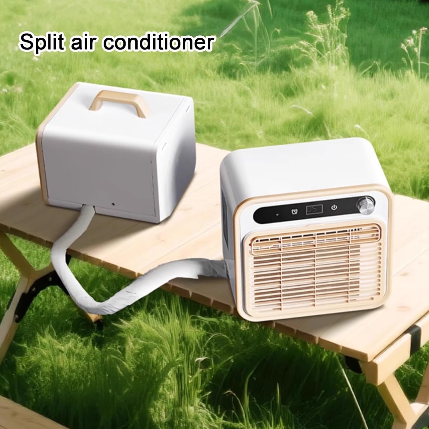 Small Portable Ac Unit Split Structure 12h Timer Desk Air Conditioner no Water with Touch and Remote Control for Rooms Offices Camping