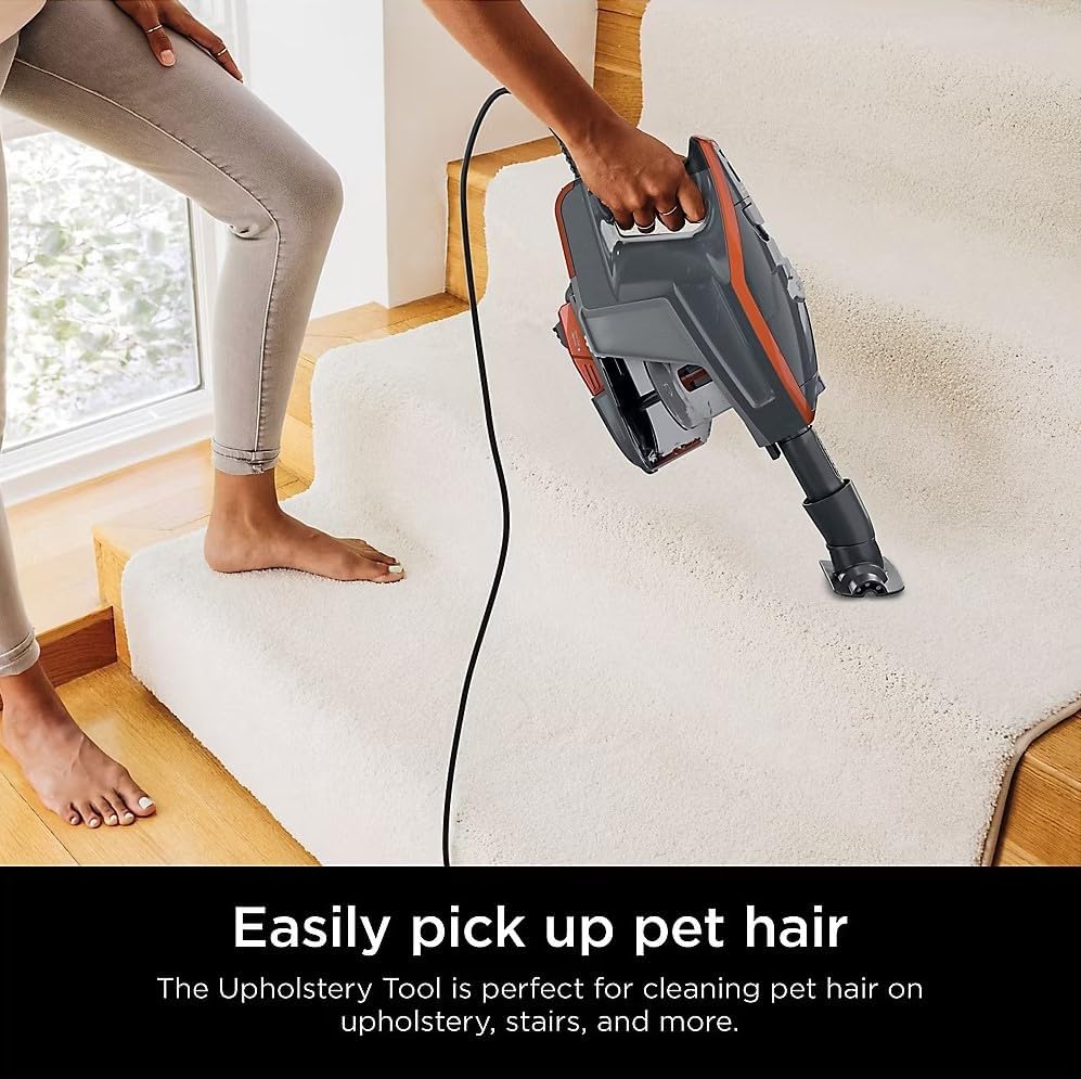 SHARK HN175 Rocket Pro Corded Stick Vacuum with Odor Neutralizer Technology, Removable Hand Vacuum, Advanced Swivel Steering, XL Cup, LED Headlights, Perfect for Pets, Orange (Renewed)