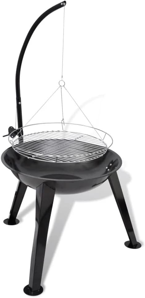 vidaXL Charcoal Barbecue, Charcoal Grill for Outdoor Camping Picnic Patio, Barbecue Grill for Home Party, Smoker for Deck Backyard Cooking