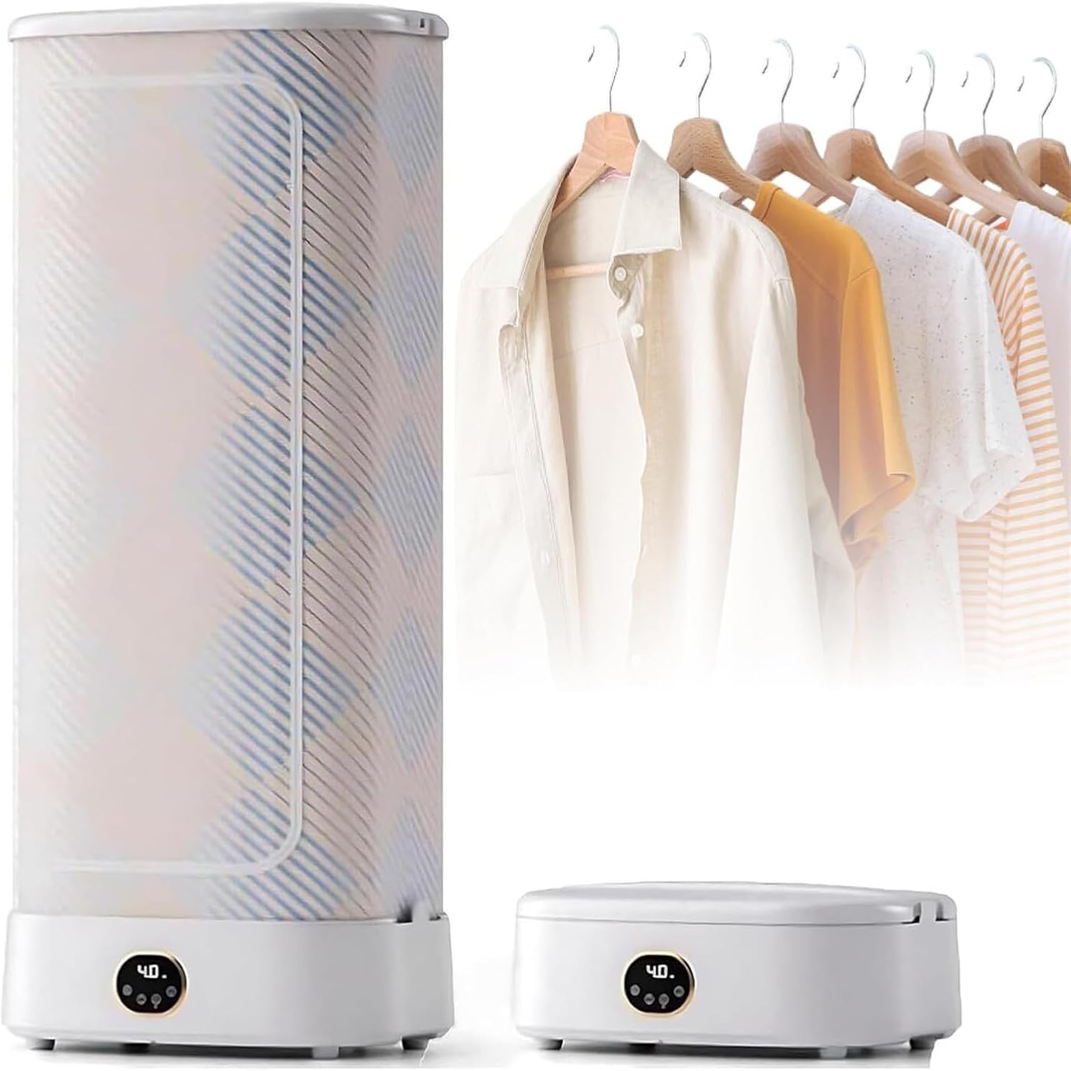 Ironing Machine Portable Dryer, Portable Automatic Hot Air Dryer & Iron for Shirts & Pants, 360° Hot Air Circulation