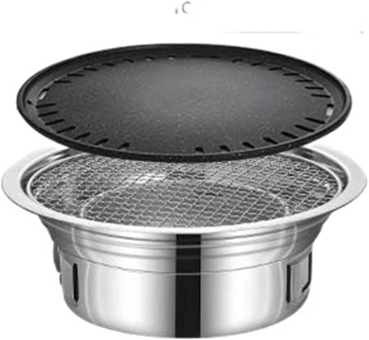 Charcoal Grills Portable BBQ Grill Nonstick Smoke-Free Barbecue Charcoal Grills Outdoor Camping Picnic Stainless Steel BBQ Grill Kitchen Tools