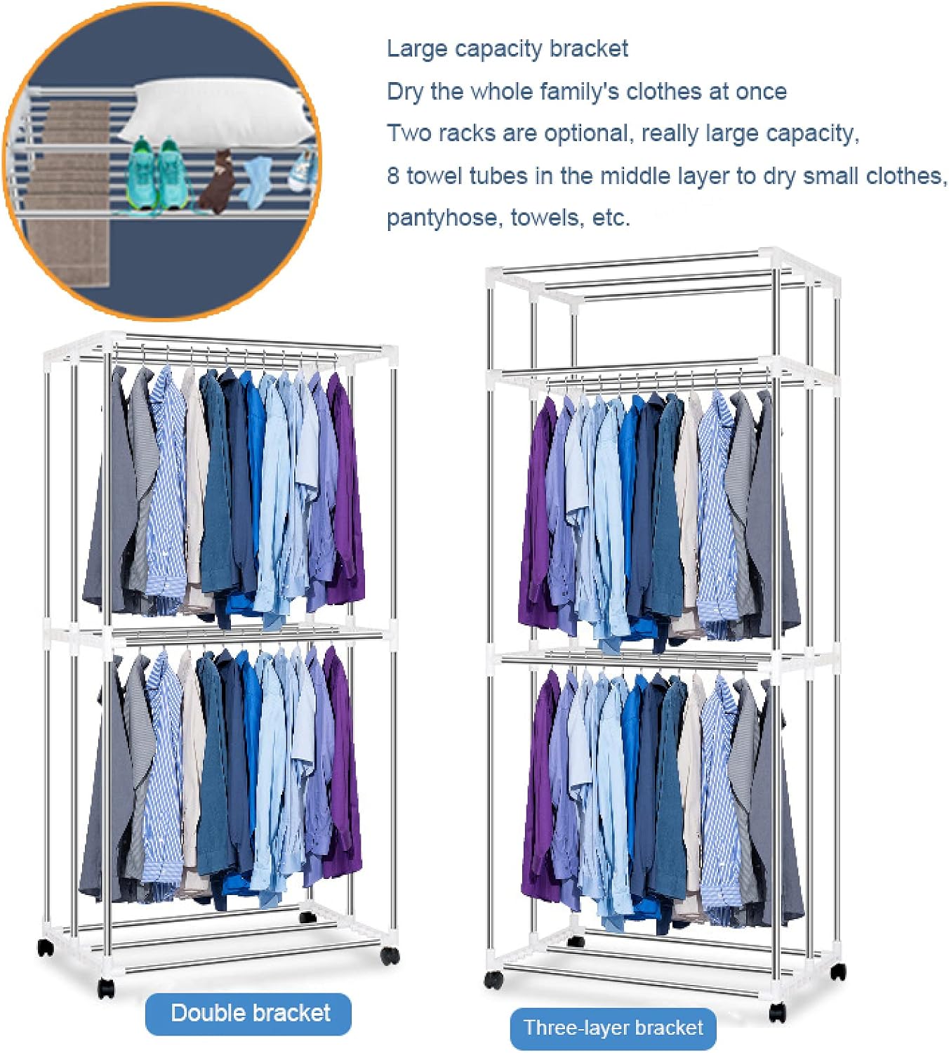 Electric Airer Clothes Dryer,Indoor Foldable 1300w Clothes Drying Rack Heated,Heated Airer with Remote Control Adjustable Timer Low Noise,Electric Clothes Dryers Indoor Low Energy The New