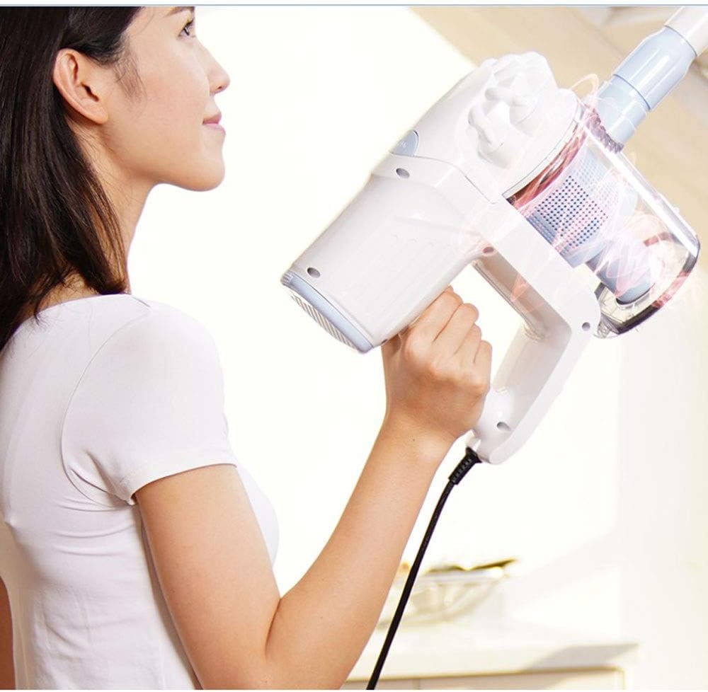 Wireless Vacuum Cordless Vacuum Cleaner, Powerful Suction Stick and Handheld Light Weight Bagless Large-Capacity Dust Cup Vacuum Ideal for Hard Floor Carpet for Home. (Color : Pink)