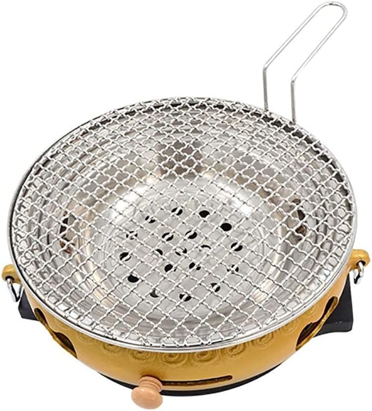 Barbecue Charcoal Grill BBQ Barbeque,Cast Iron Oven,Split Type Easy to Clean,Indoor Outdoor,Smoke-Free Charcoal Grill