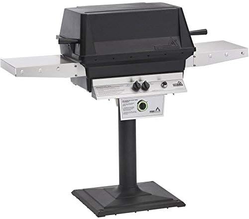 T-Series T40 Commercial Cast Aluminum Propane Gas Grill with Timer On Bolt-Down Patio Post