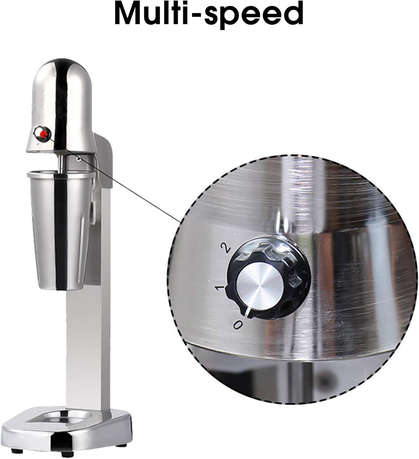 180W Electric Milk Shaker Machine, 18000R/Min Ice Cream Smoothies Blender Professional, Two-Speed Regulation, Ce/Fcc/CCC/Pse