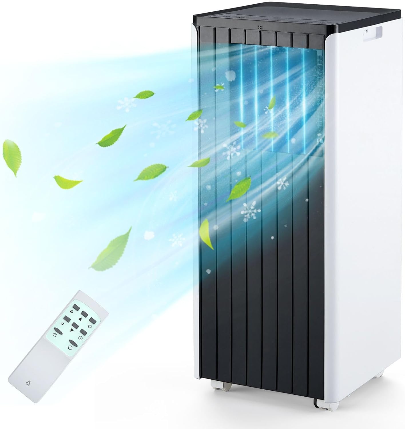 8000Btu Portable Air Conditioner, Indoor Air Conditioner with Remote Control, up to 350 sq ft Cooling, Quiet Operation, Dehumidifier & Fan Modes, 24-Hour Timer, Includes Window Installation Kit