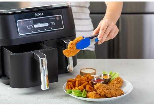 Ninja DZ100 Foodi 4-in-1, 8-qt., 2-Basket Air Fryer with DualZone Technology (Renewed), DZ100 8-qt BLACK