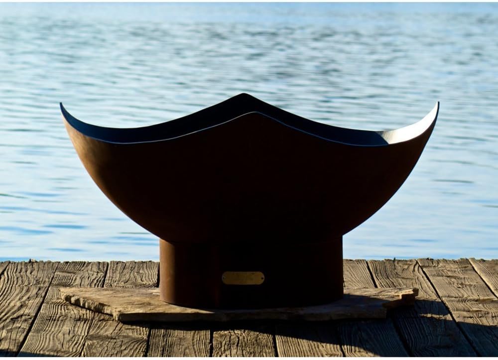 Fire Pit Art Manta Ray-FPA-MLS120-LP Fire Pit LP, Metal