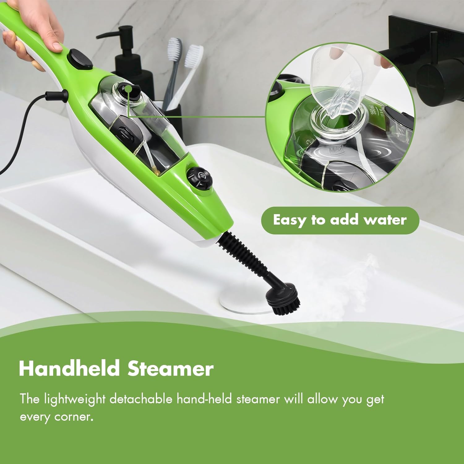 iMeshbean 10-in-1 Steam Mop, Floor Steamer, Carpet Steam Cleaner, Handheld Steam Cleaner for Laminate, Hardwood, Tile, Floor, Carpet Cleaning