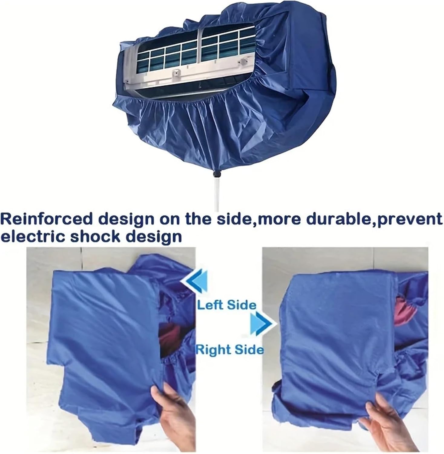 Air Conditioning Cleaning Cover: Thickened Dust Water Bag With Support Plate Cleaner Set For 9000~36000BTU Hanging AC(7pcs 120cm 47.2in)