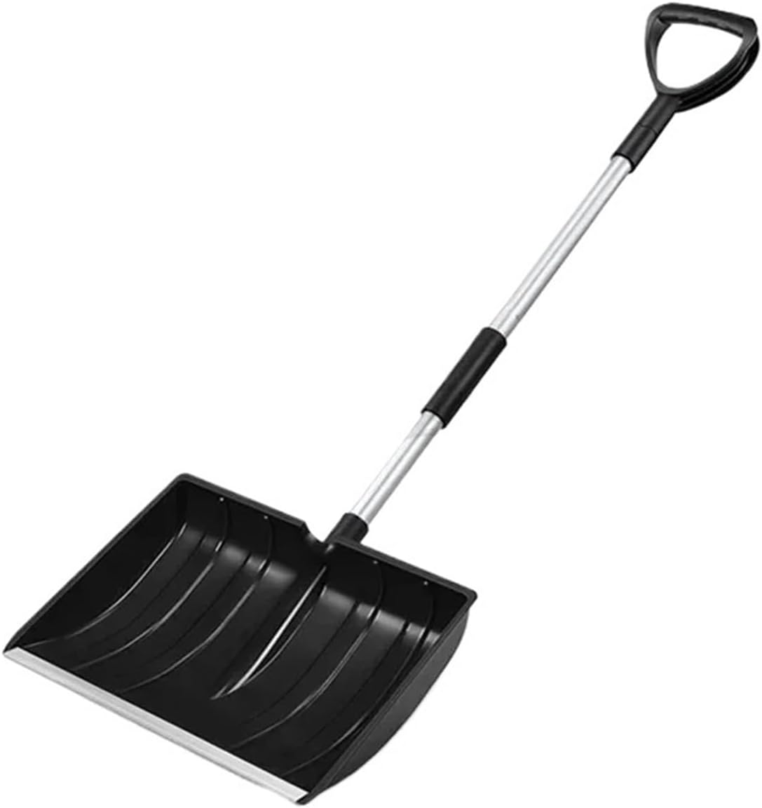 Horticultural Outdoor Snow Removal Plastic Shovel, Removable Snow Pushing Manual Shovel, for Grain Storage Garden Agricultural Survival Use(Black)
