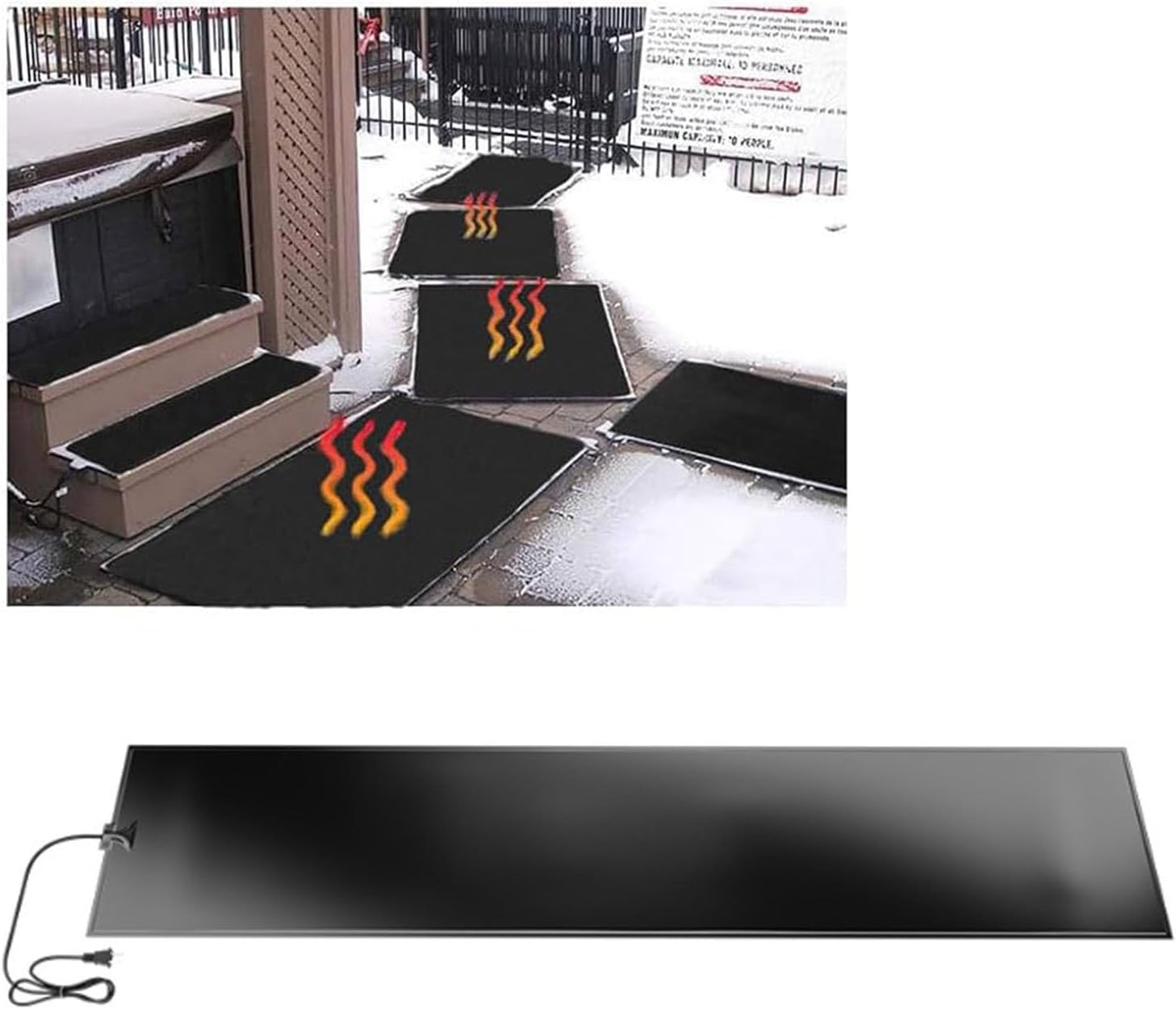 Snow Melting Mats Outdoor,1.18 x 9.84 ft/1.77 x 10 ft,3