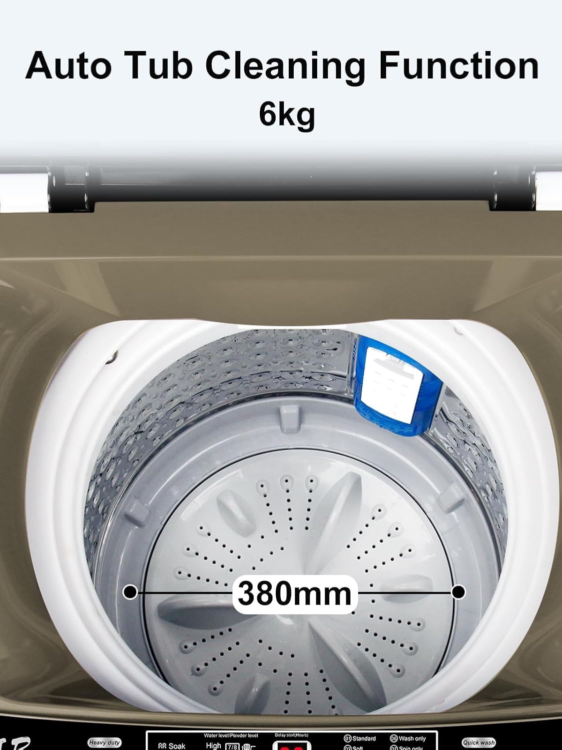 17.7 lbs Full Automatic Washing Machine with LED Display Compact Washing Machine with Drain Dump, 10 Wash Programs and 8 Water Levels Ideal for Dorms, Apartments, RV, Gold