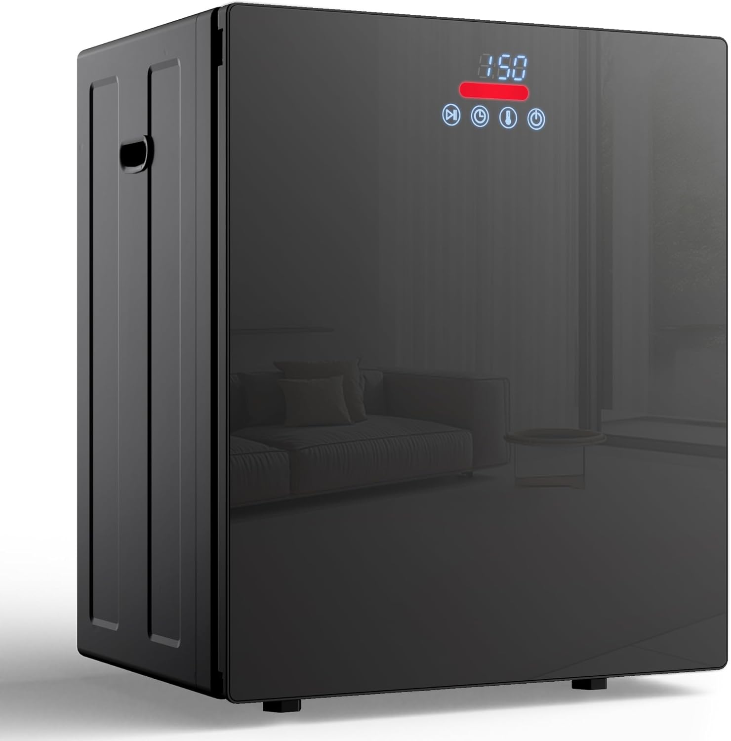 8.8 LBS Portable Dryer, 850W Electric Dryer with 4 Modes, LCD Panel Control, 1.5 Cu.Ft Drying Machine for Apartment, Dorm, RV, Mirror Appearance, Black