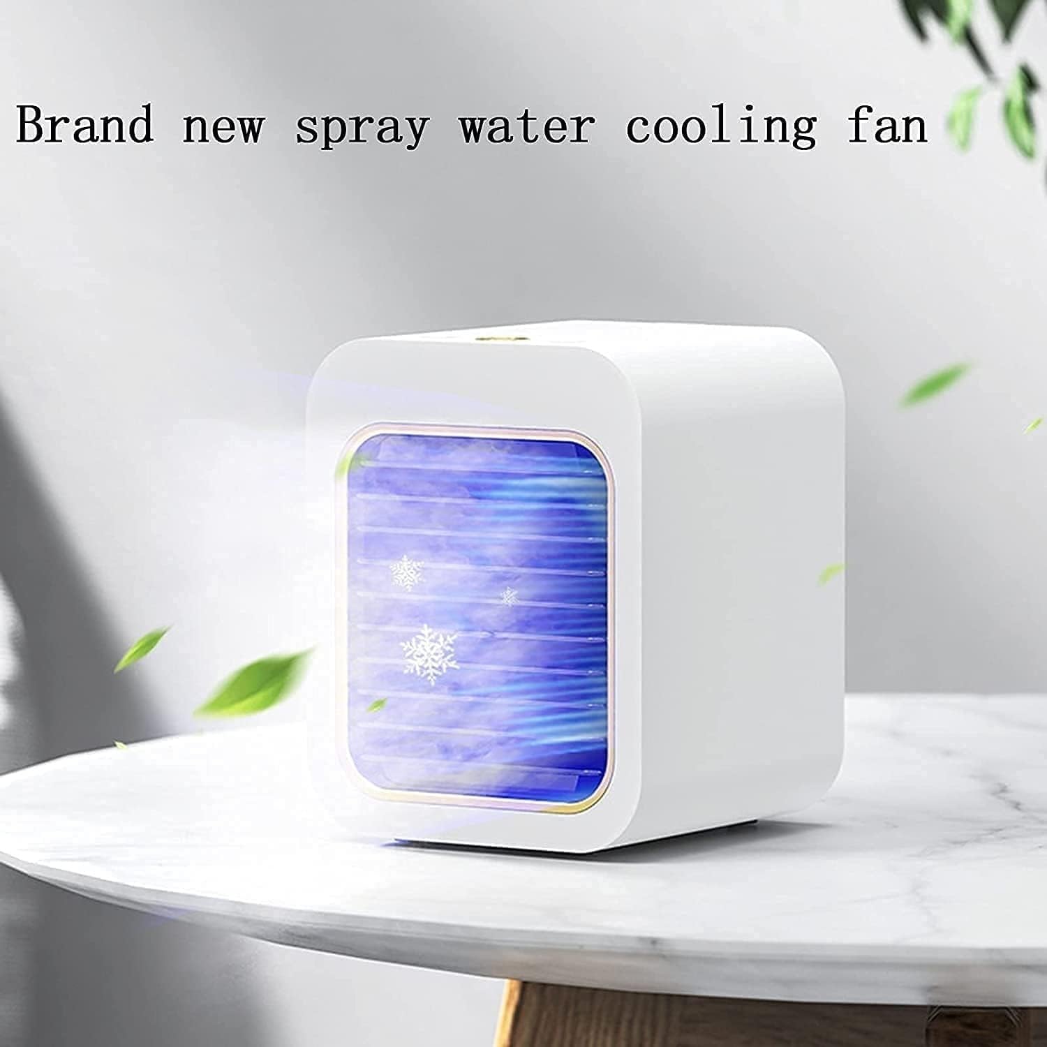 Mini Air Cooler - Portable Cooler Fan, Portable Desktop Cooling Fan, Personal Table Air Conditioner Fan for Bedroom Office Home Room (Color : White)