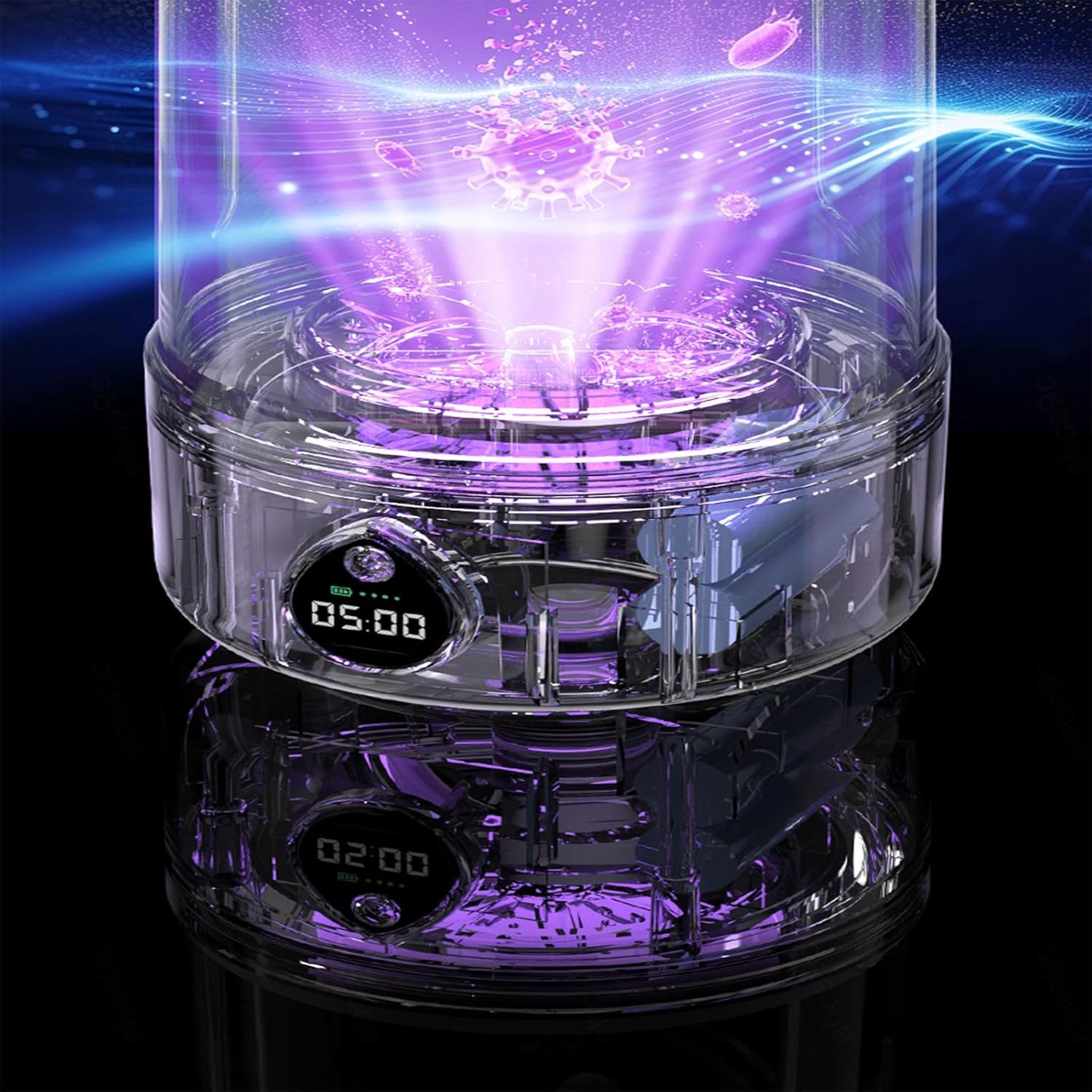 Portable Laundry Cup two-way turbine scrubbing Mini Washing Machine USB Charging with 2 Modes for Home, Apartment, Camping, Travel, RV