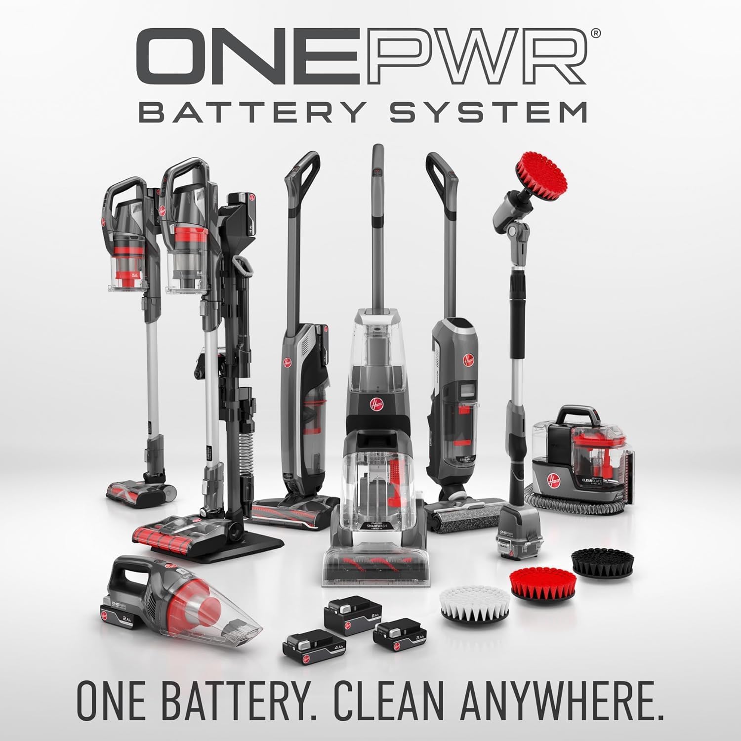 Hoover ONEPWR Tower Charging Stand, Battery Charger for Hoover ONEPWR Emerge Stick Vacuums, Dual Battery Sequential Charging, Tool Organization, Emerge Stick Vacuum Charger