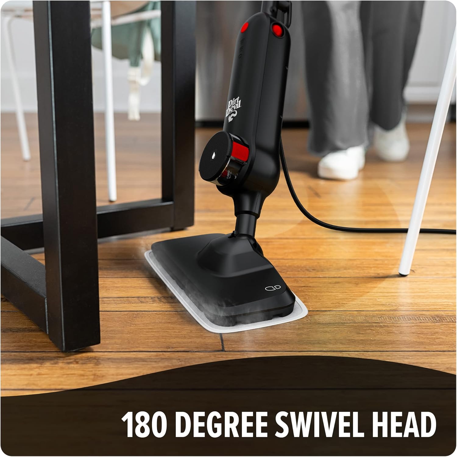 Dirt Devil Steam Mop, Hard Floor Cleaner Machine, 3-Mode Steam Cleaner Machine, Ready to Use in 30 Seconds, Ideal for Hardwood, Vinyl, Tile, Grout and More