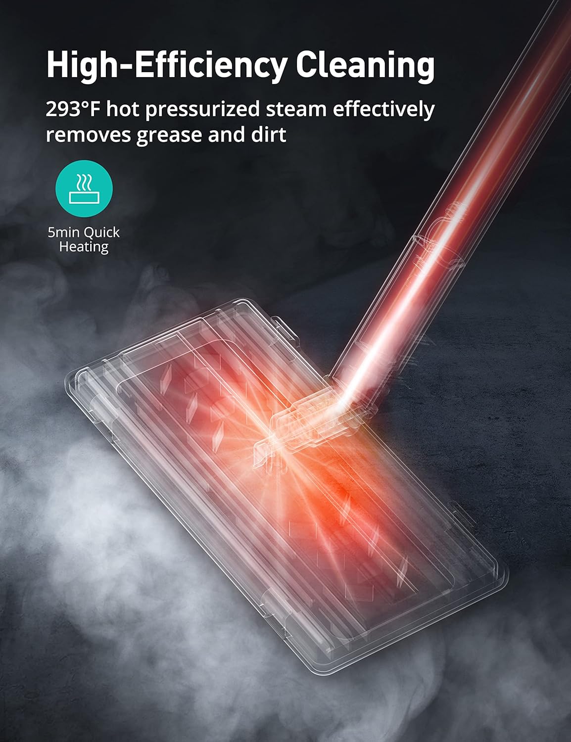 Steam Cleaner, 293°F 58 PSI Powerful Multipurpose Handheld Steam Mop for Home Use, 21 Attachments, 50Oz Capacity, Heavy Duty Steamer for Carpets, Floors, Cars, Tiles, Crack Cleaning, Blue