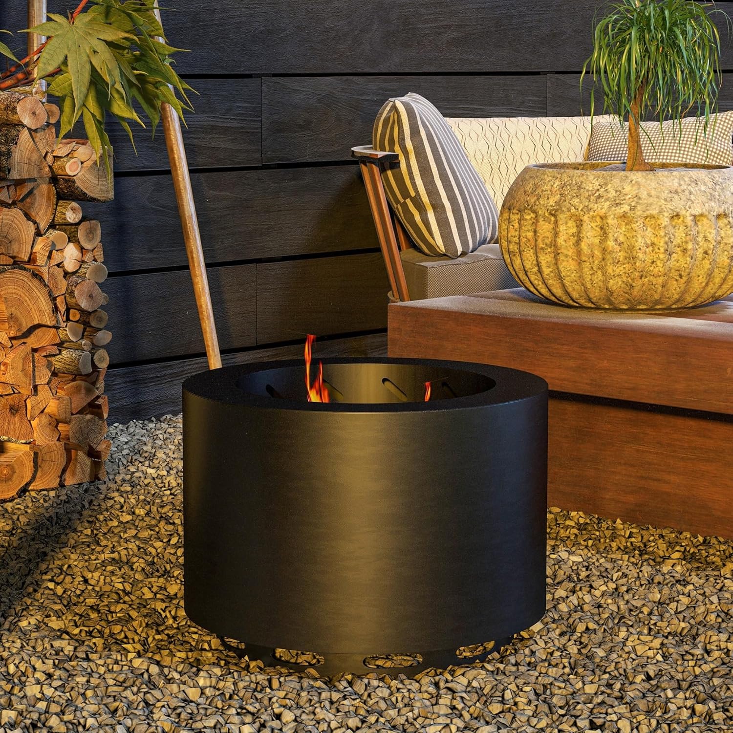 Outsunny Smokeless Fire Pit, 19