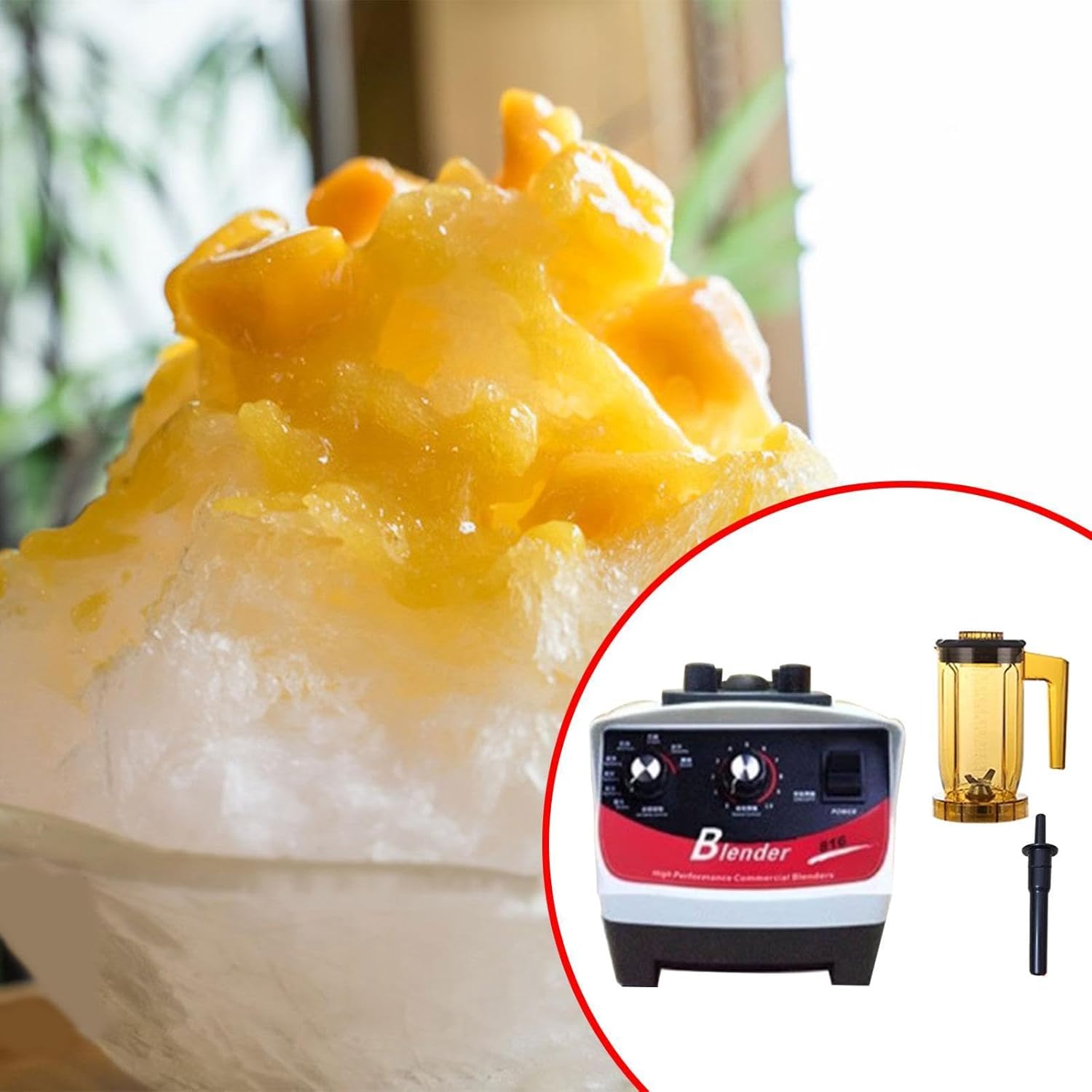 Countertop Blender Professional Blender High Speed 20000RPM Practical Smoothies Blender with Tamper for Bubble Tea Making, Shaker Cup(Milk Foam Cup)