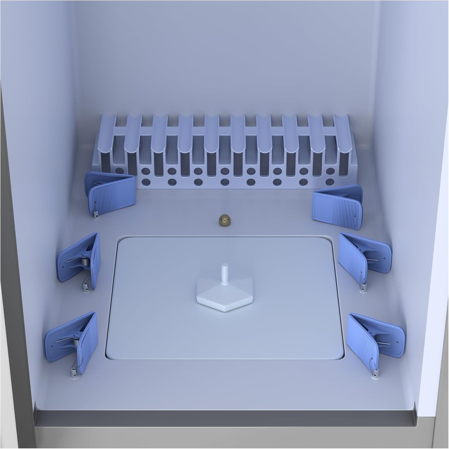 Equator 7.6cf Smart Steam Dryer Closet 4 Moving Hangers Quick20 Refresh Wrinkle Free in Stainless Steel left Hinge