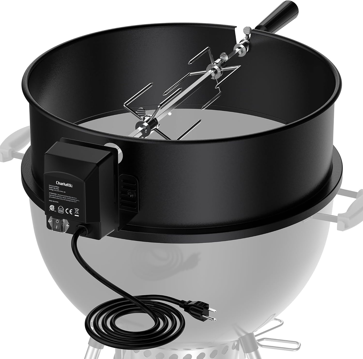 Skyflame Charkettle Rotisserie Ring Kit Compatiable with Weber 18